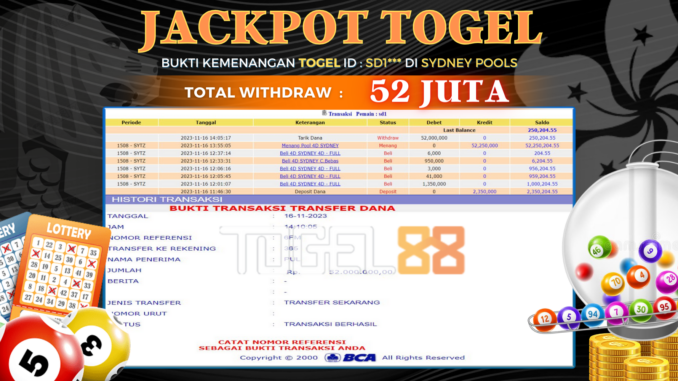 JP TG88 - TOGEL sianggggggg Bukti jackpot Togel88 #486