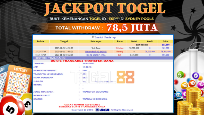 Bukti jackpot Togel88 #497 Bukti jackpot Togel88 #497
