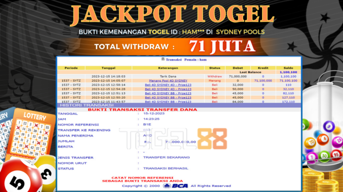 BUKTI JP TOGEL88 #554 BUKTI JP TOGEL88 #554