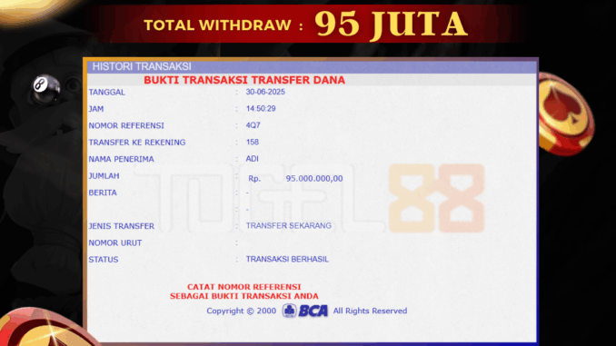 TG88 BUKTI JP SIANG